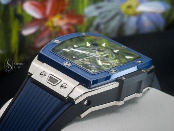 Hublot Spirit of Big Bang Titanium Blue Ceramic 42 Skeleton 642.NL.7170.RX Watch - Image 8