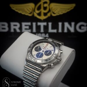 Breitling Chronomat b01 42 ab0134 Silver Dial Steel Full Set w/ Active Warranty