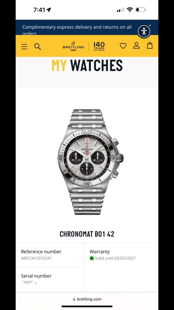 Breitling Chronomat b01 42 ab0134 Silver Dial Steel Full Set w/ Active Warranty - Image 17