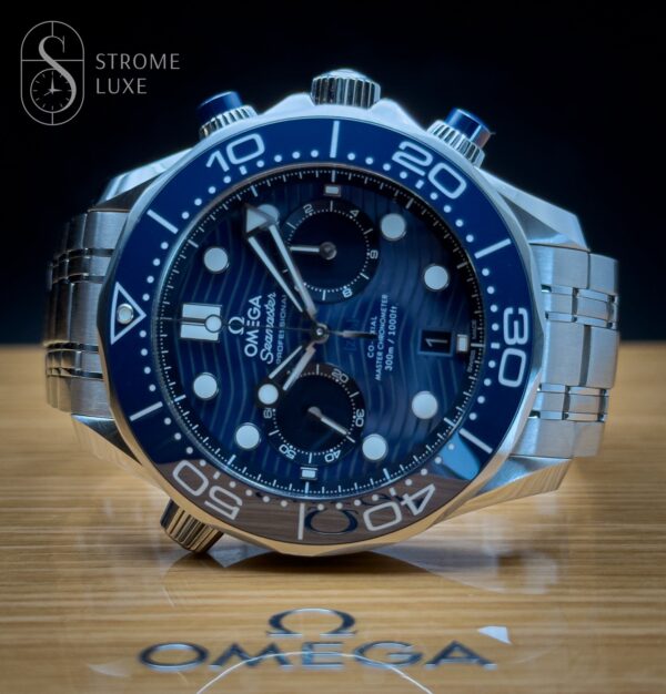 Omega Seamaster Diver 300m Chronograph 44 Complete Set 210.30.44.51.03.001 Blue