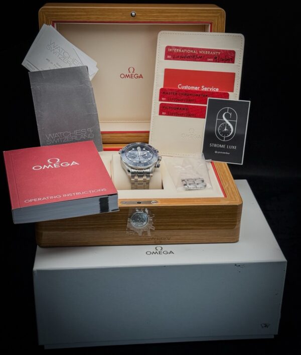 Omega Seamaster Diver 300m Chronograph 44 Complete Set 210.30.44.51.03.001 Blue - Image 5