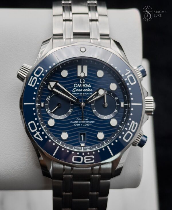 Omega Seamaster Diver 300m Chronograph 44 Complete Set 210.30.44.51.03.001 Blue - Image 8