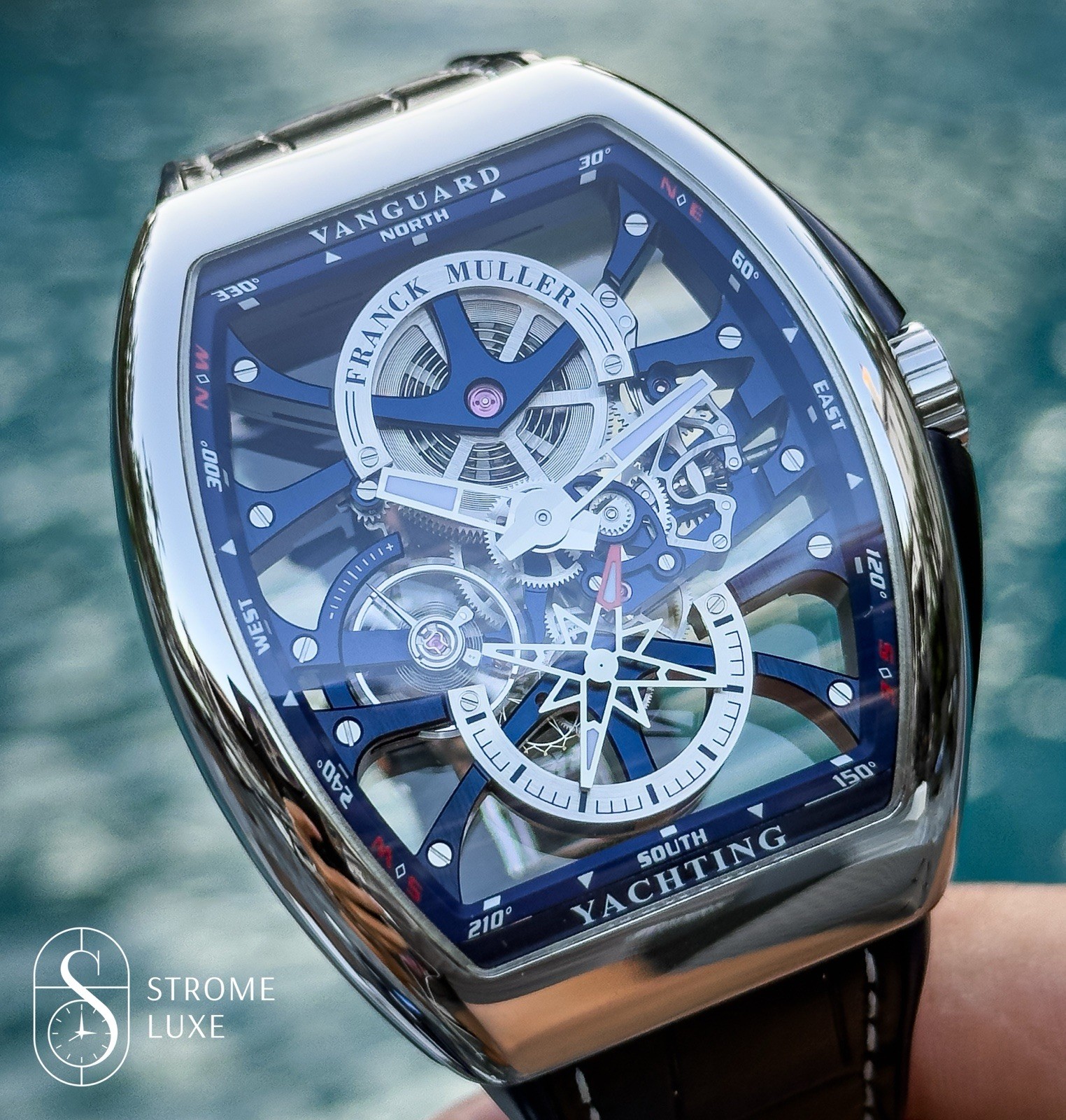 Franck Muller Vangaurd Yachting Anchor Skeleton V45 S6 SQT YACHT ANC ACBL B&P