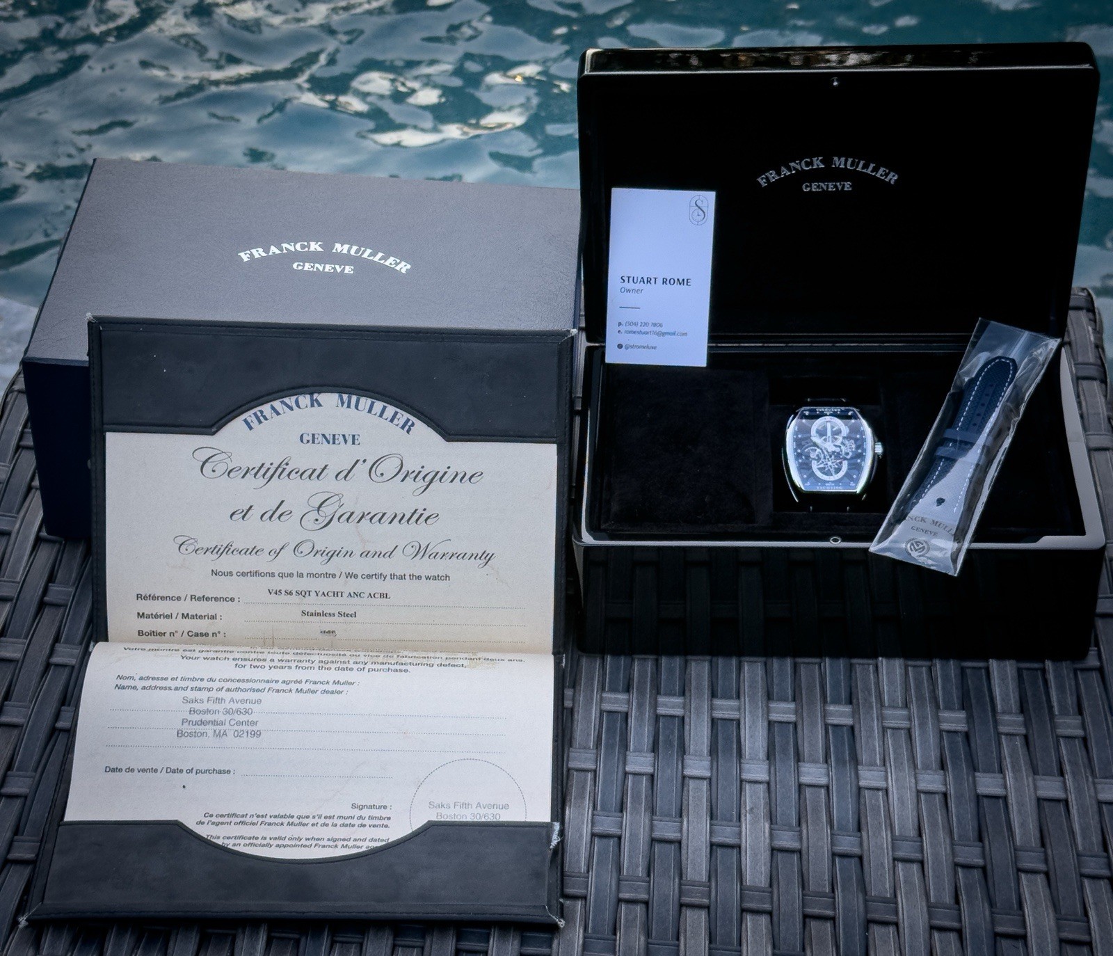 Franck Muller Vangaurd Yachting Anchor Skeleton V45 S6 SQT YACHT ANC ACBL B&P - Image 3