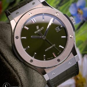 Hublot Classic Fusion 45mm Green Titanium Ceramic FULL SET 511.NX.8970.LR