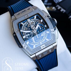 Hublot Spirit Of Big Bang 42 Blue Titanium Full Set Extra Strap 642.NX.7170.RX