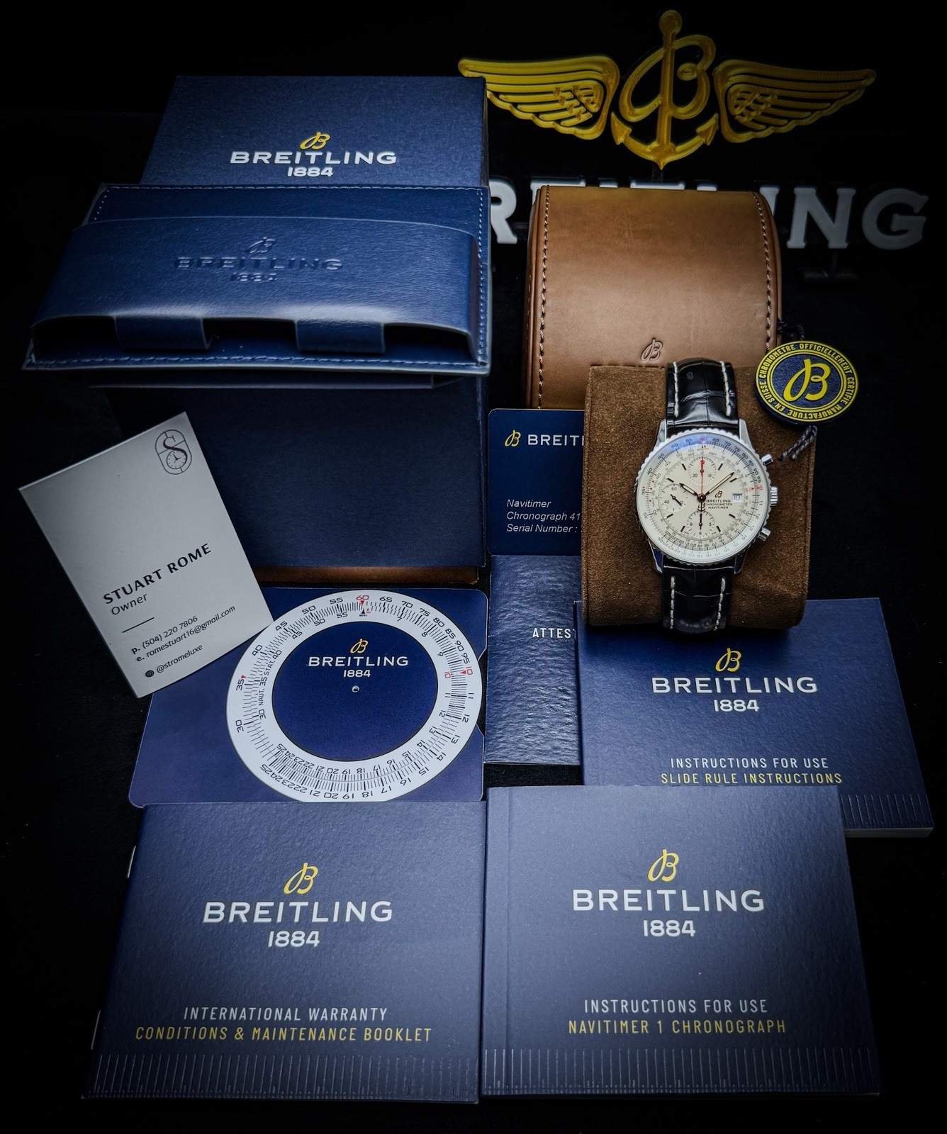 Breitling Navitimer 41 Chronograph White Dial Complete A13324/A13324121G1X1 - Image 4