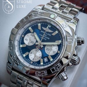 Breitling Chronomat B01 44 Blue Dial Steel Complete Set AB0110