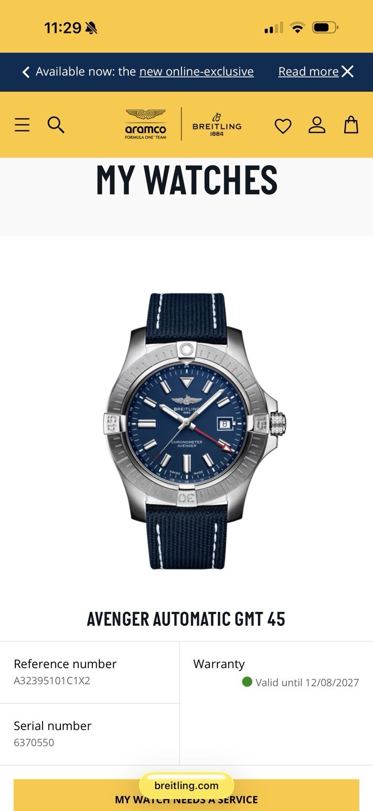 Breitling Avenger 45 GMT Blue Dial Box & Papers Warranty A32395/A32395101C1X2 - Image 15